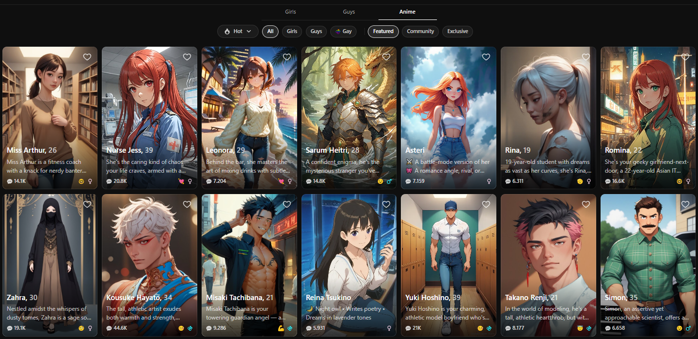 Technical analytics and chat interface of Lovescape AI on mobile and desktop